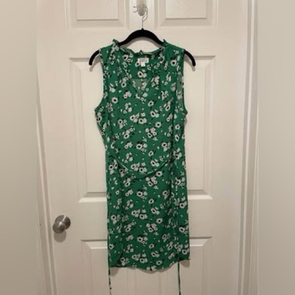 Market&Spruce Floral Green Sleeveless Dress